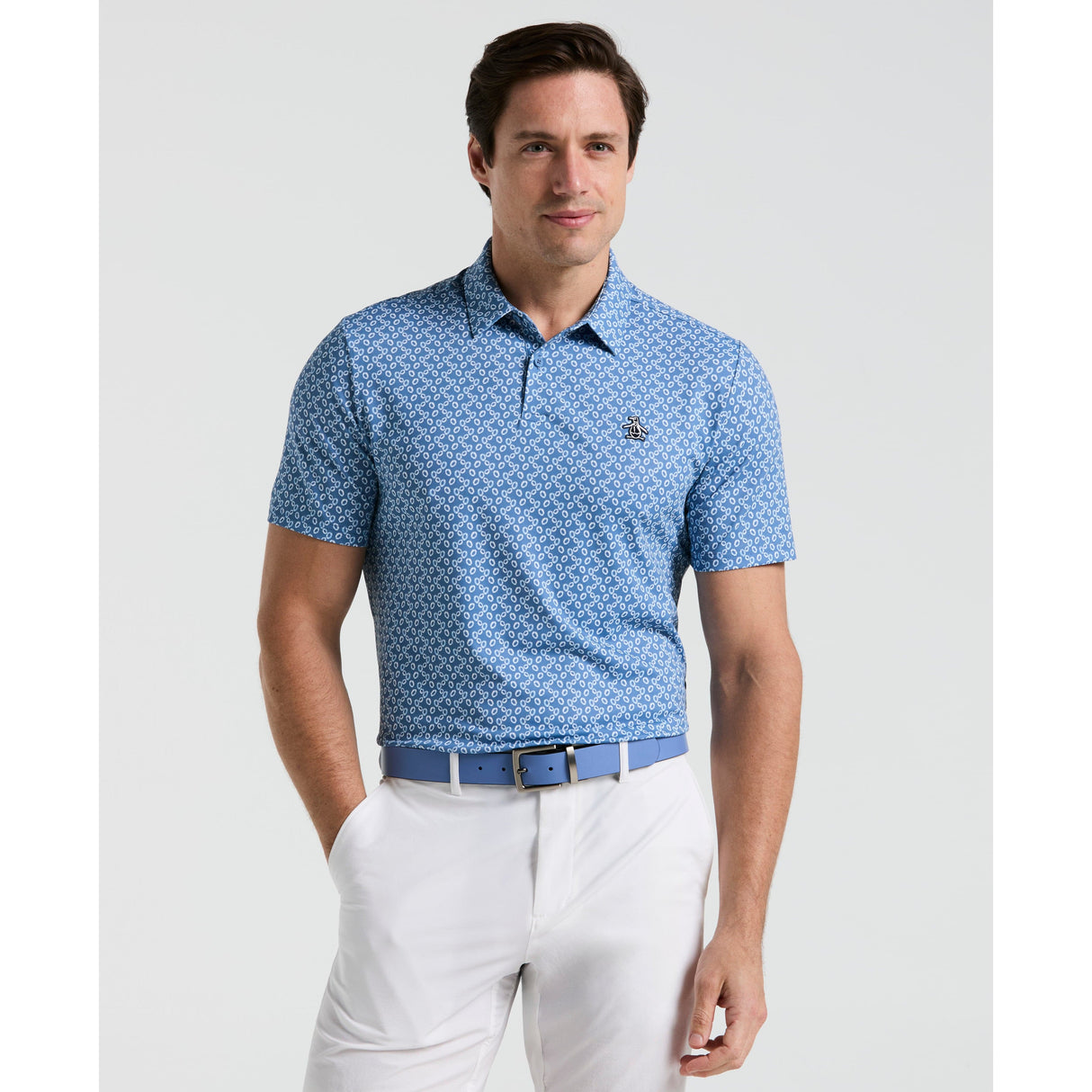 Polo Original Penguin Golf Polo Allover Lifesaver Print Respirant