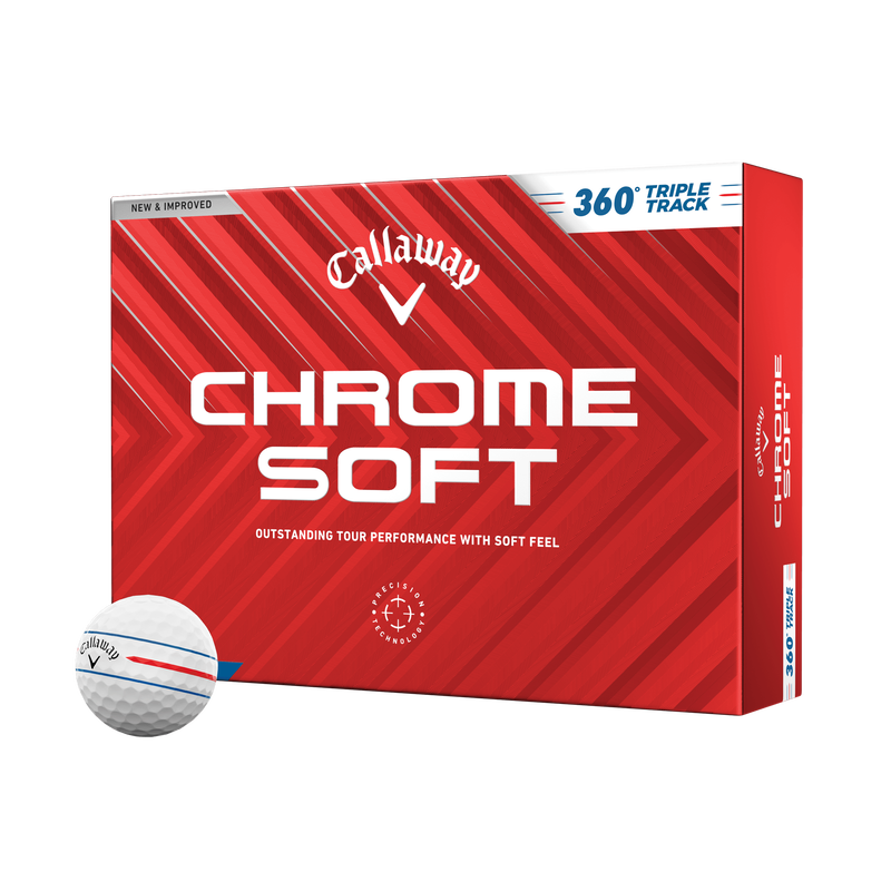 Callaway Chrome Soft 24 White Triple Track 360 Balle de Golf
