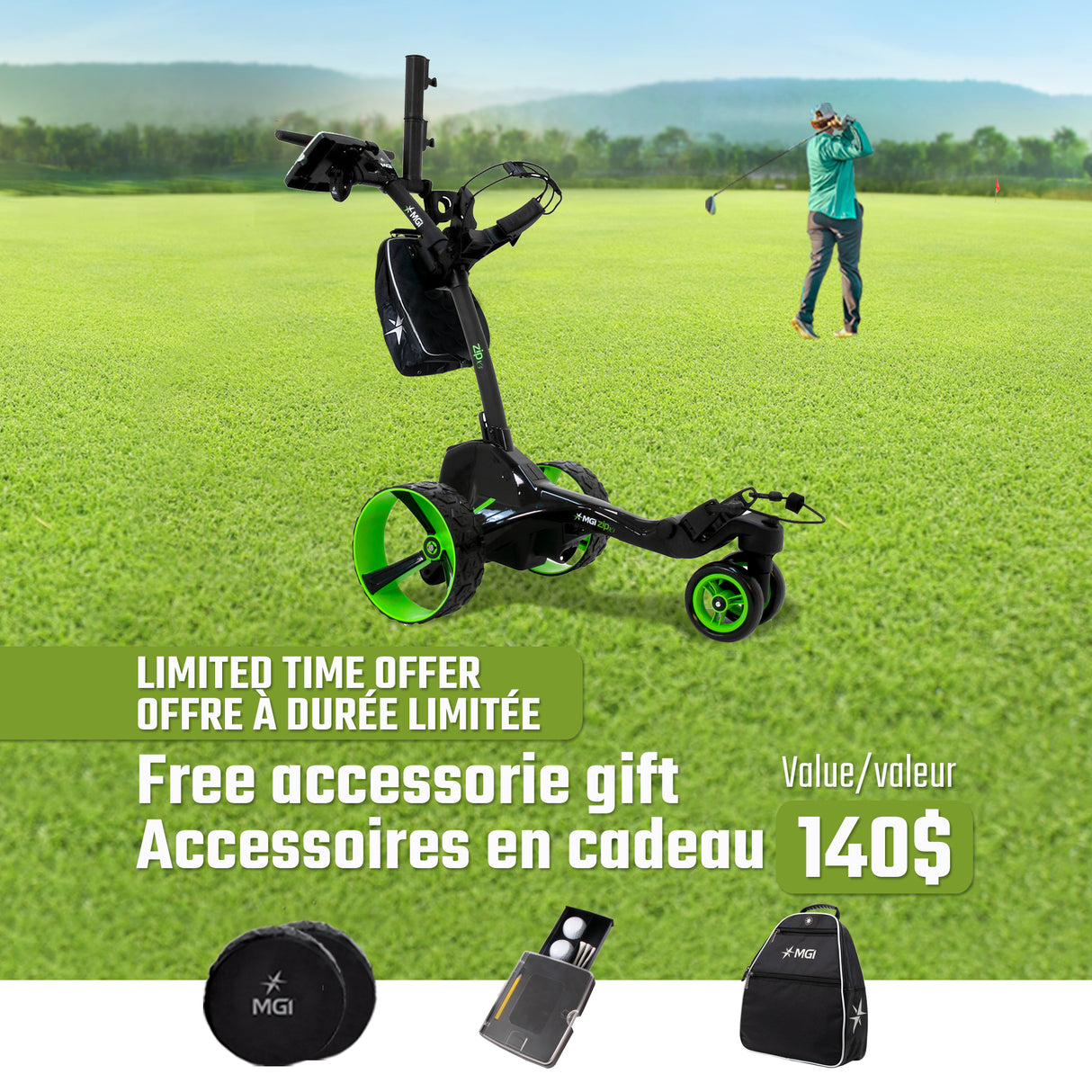 MG ZIP X5 2025 Electric Golf Trolley for Faster Courses