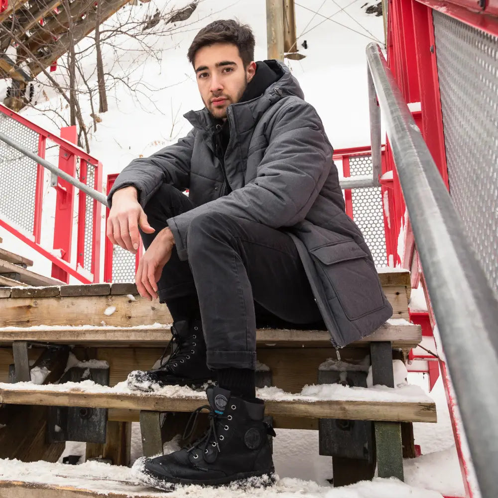 Alizée Manteau Nickel Homme Capuche Isolée Détachable Pour Performance Hivernale