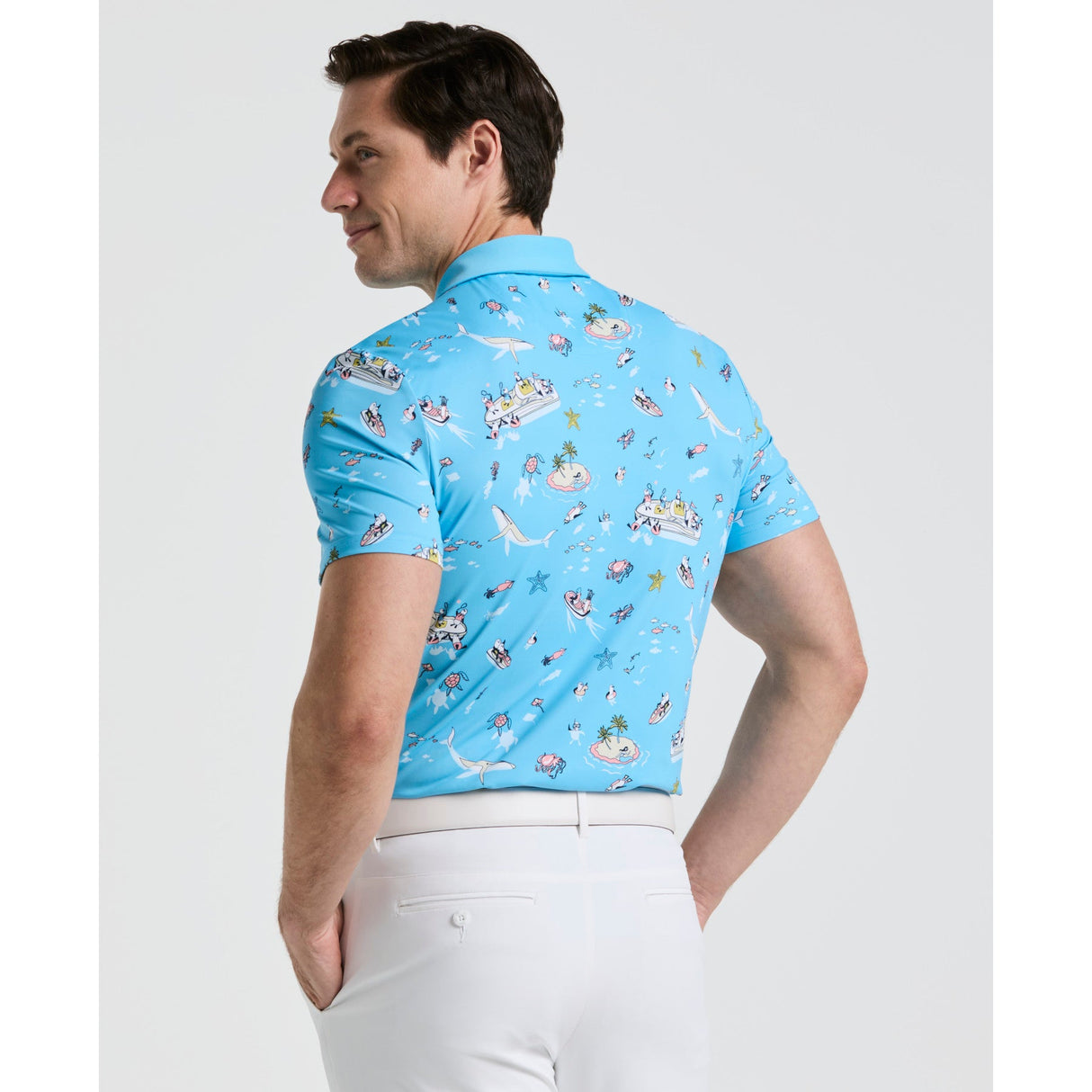 Original Penguin Polo Pete N The Boat Print Golf Hommes Chic