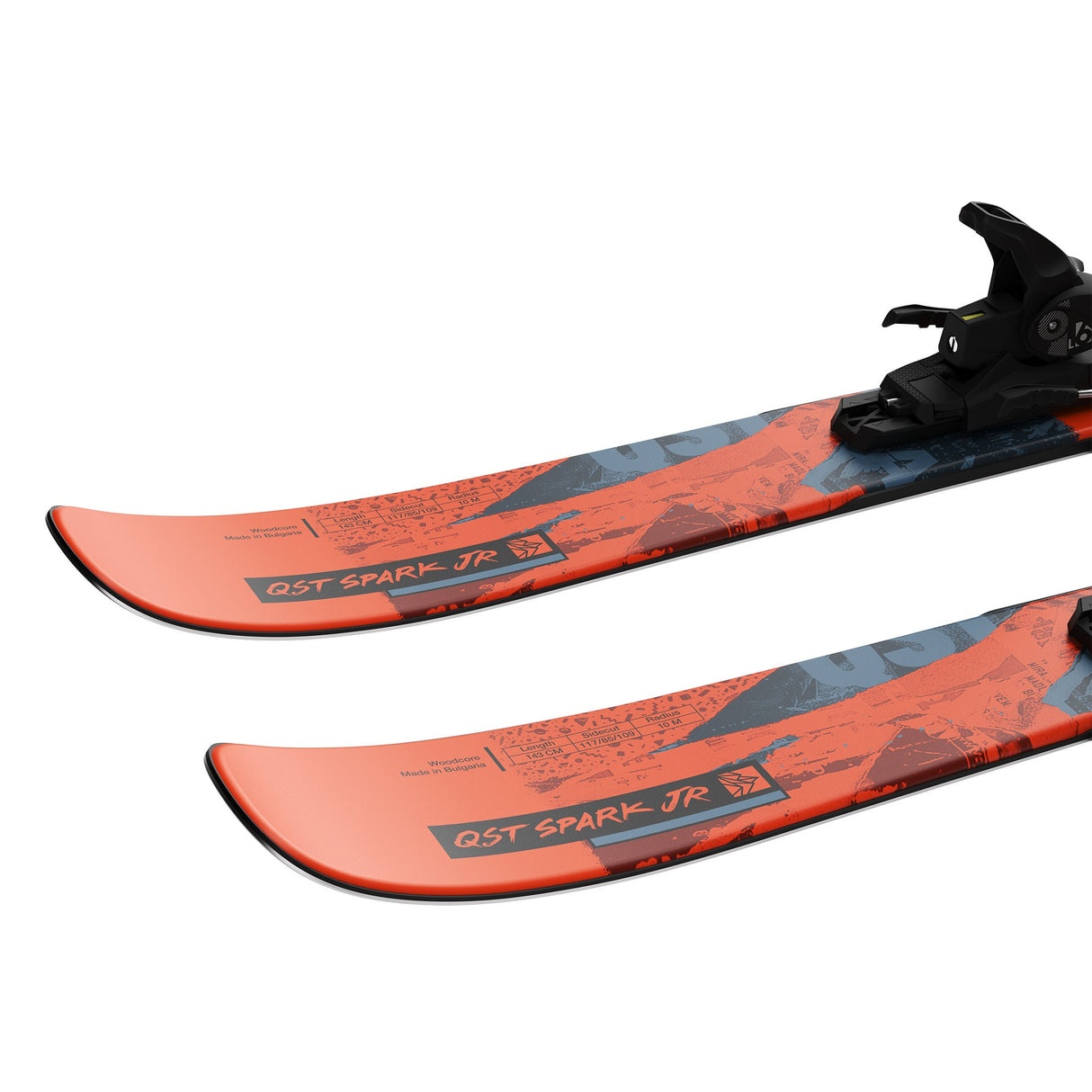 SKI SALOMON TWIN TIPS QST SPARK MEDIUM JR AND L6 BINDINGS