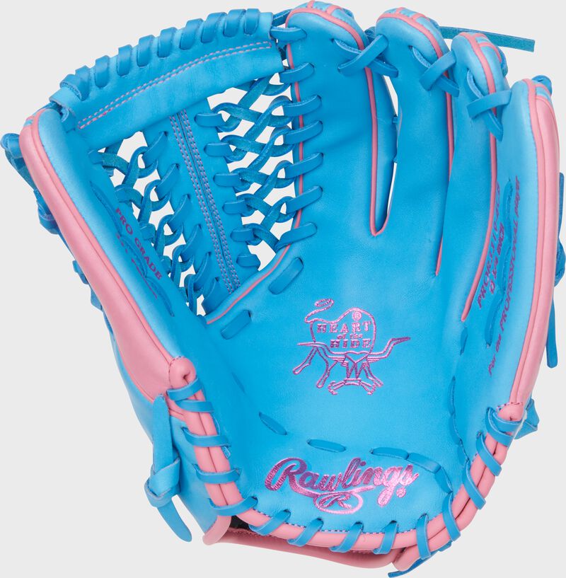 GANT RAWLINGS HEART OF THE HIDE 12.75'' OUTFIELD BLUE/PINK
