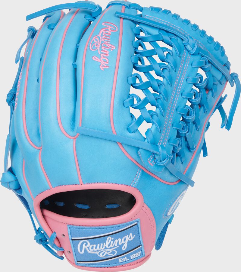 GANT RAWLINGS HEART OF THE HIDE 12.75'' OUTFIELD BLUE/PINK