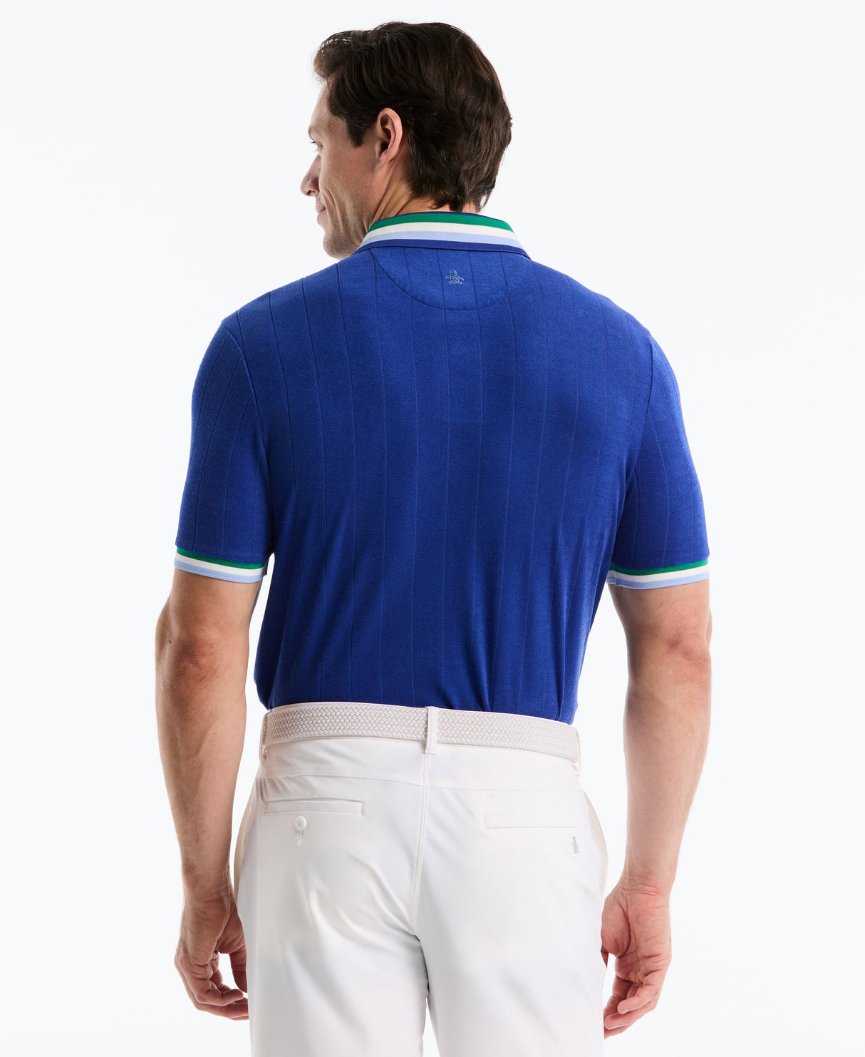 POLO PENGUIN Performance Ribbed Blocking Terry Golf Polo