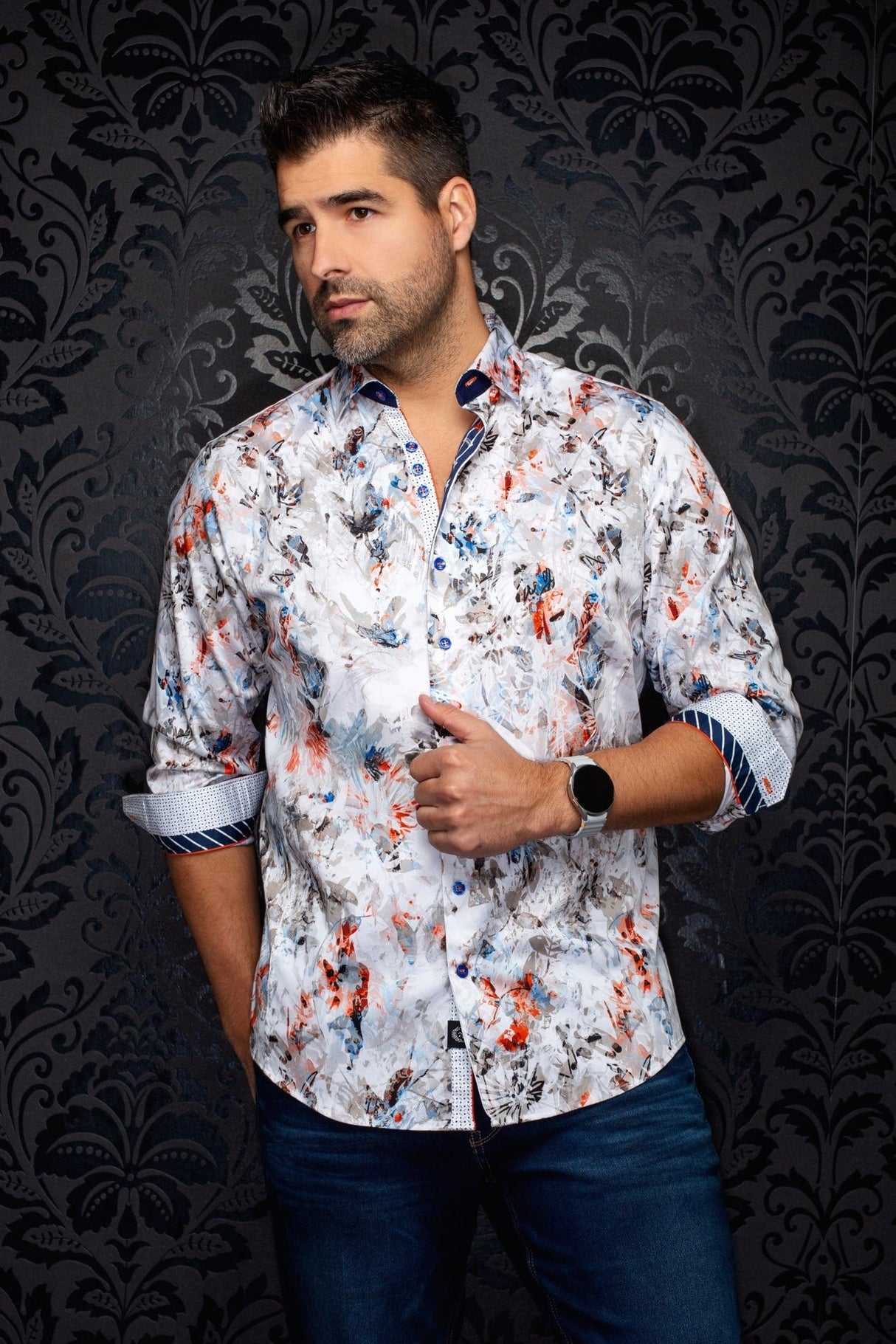 CHEMISE AU NOIR CEBU AOP WOVEN SHIRT