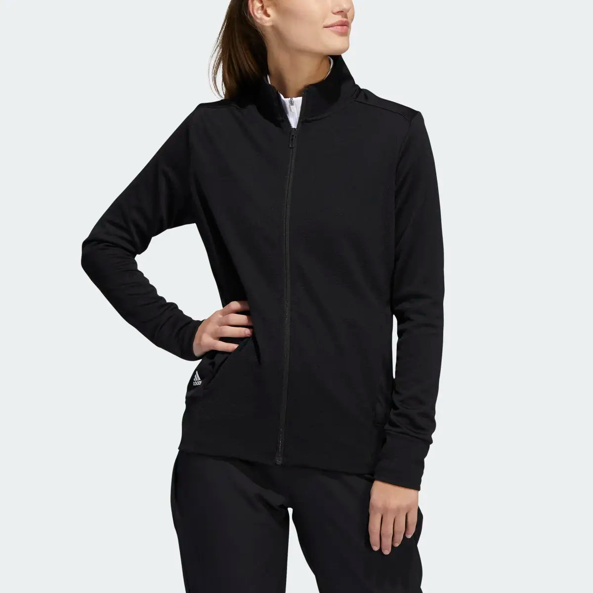 Adidas Textured Full Zip Jacket Women Golf For Performance And Comfort