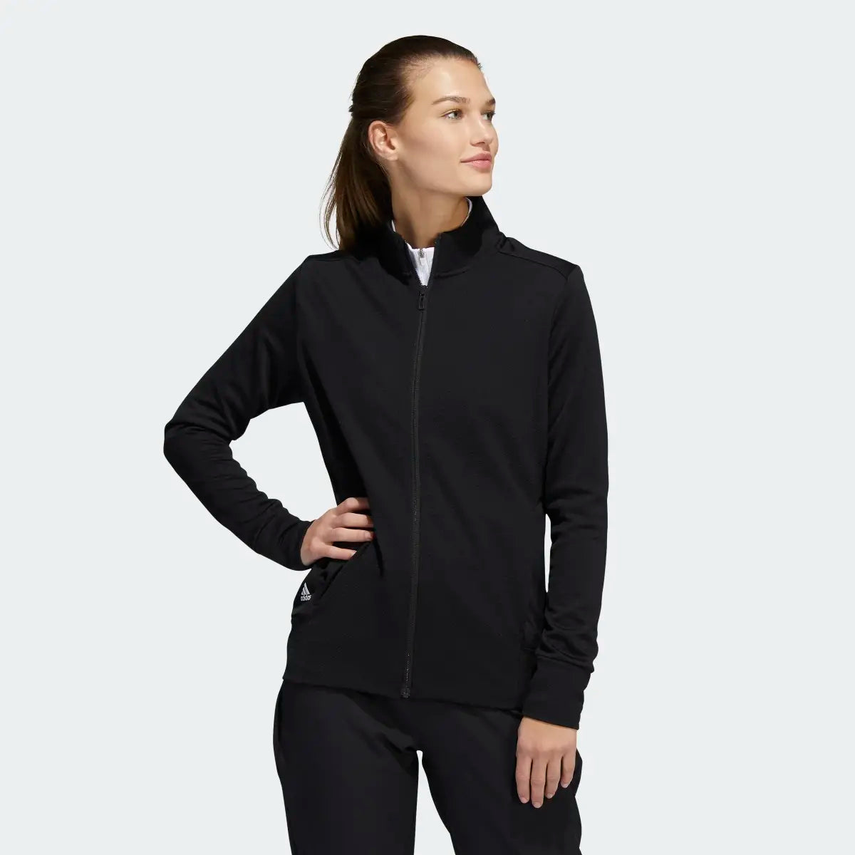 Adidas Textured Full Zip Jacket Women Golf For Performance And Comfort