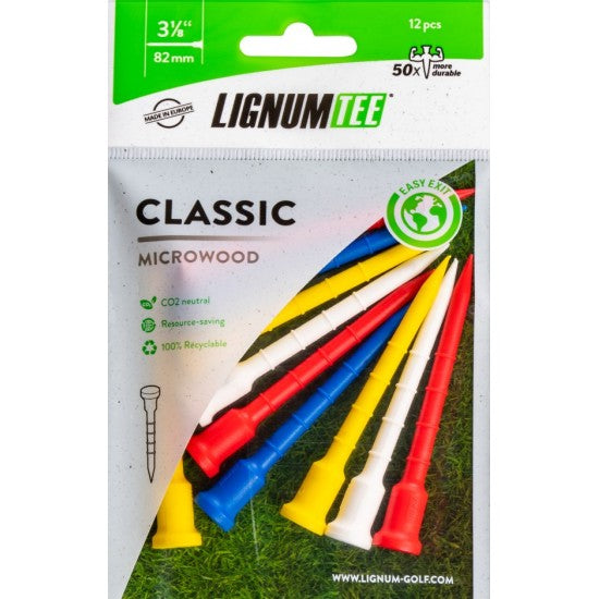 Tee Golf Lignum Tee Classic Pour Distance Et Précision Premium
