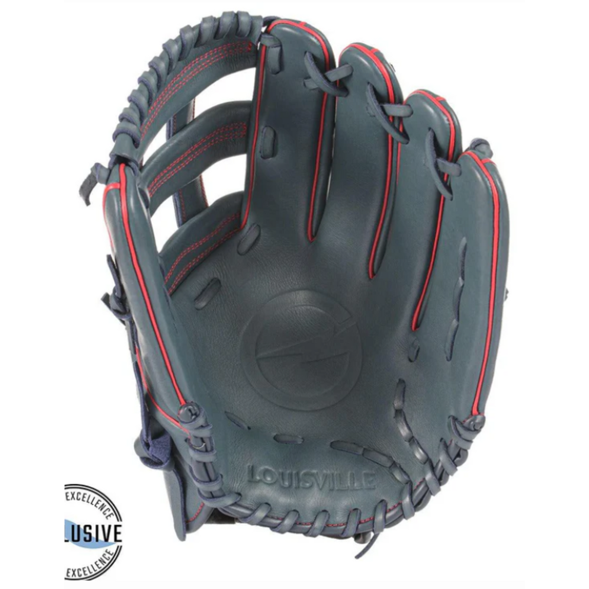 LOUISVILLE GENESIS FG SLOWPITCH GLOVE BLACK/RED (LEFT HAND THROW)