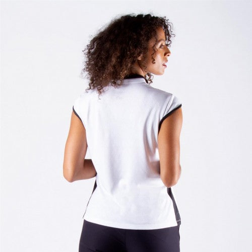 Nivo Polo Brianna Sleeveless Mock Stretch Jacquard False Collar