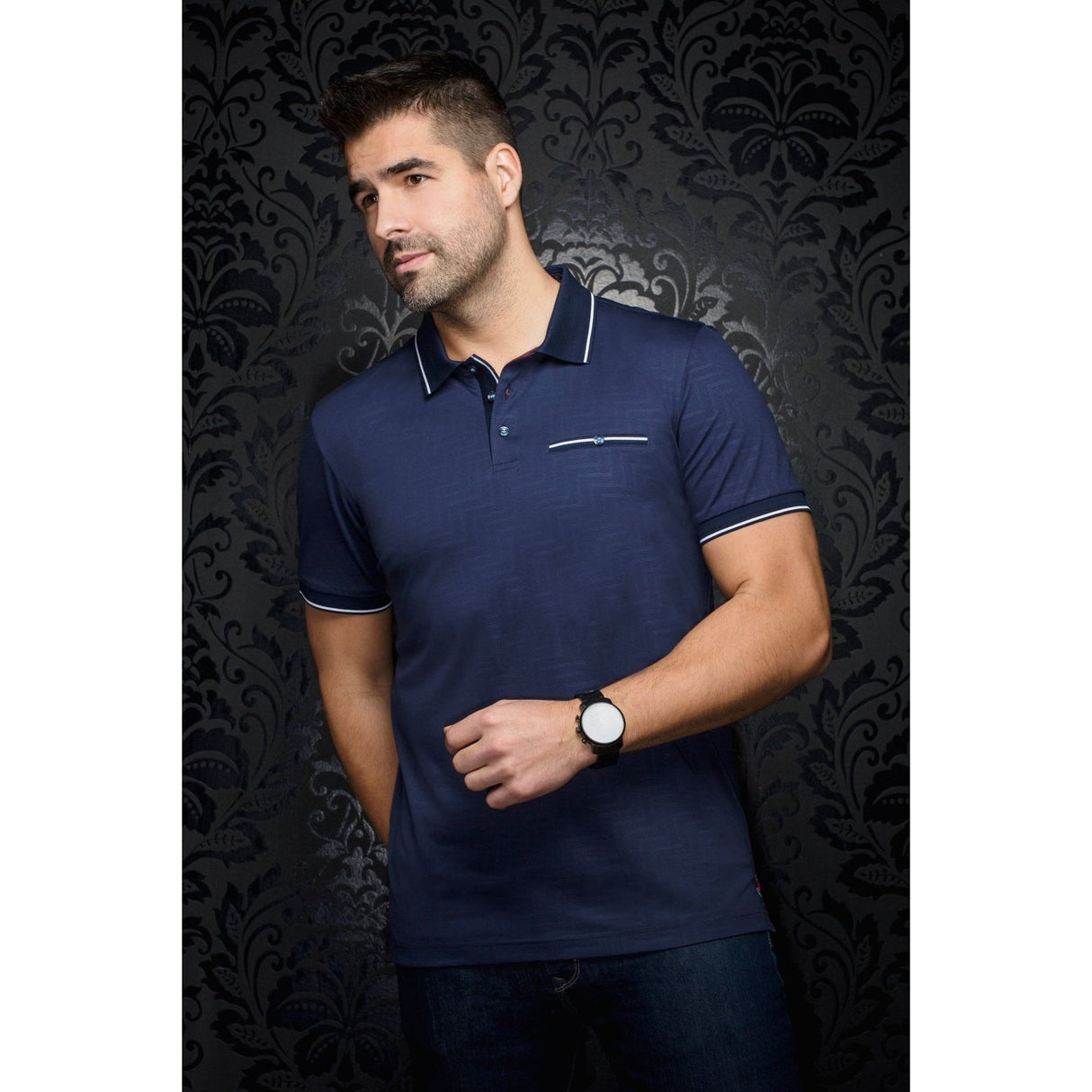 FIORAVANTE BLACK POLO SHIRT