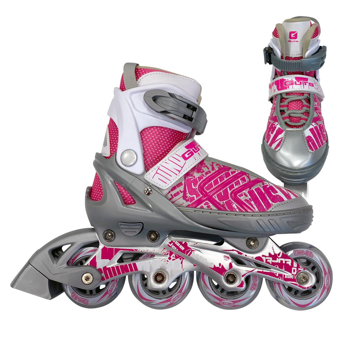 Guts Adjustable Wheel Skates Children Push Button Adjustment