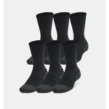 Under Armour Crew Socks Unisex 6 Pack Quick Drying