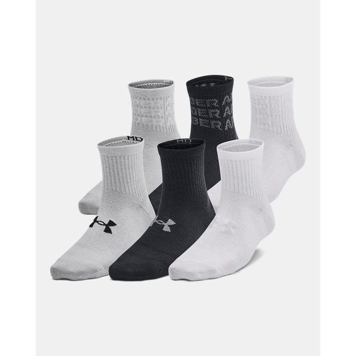 BAS UA Essential Children's Quarter Socks, 6 Pairs, Ultra-Lightweight Training Socks
