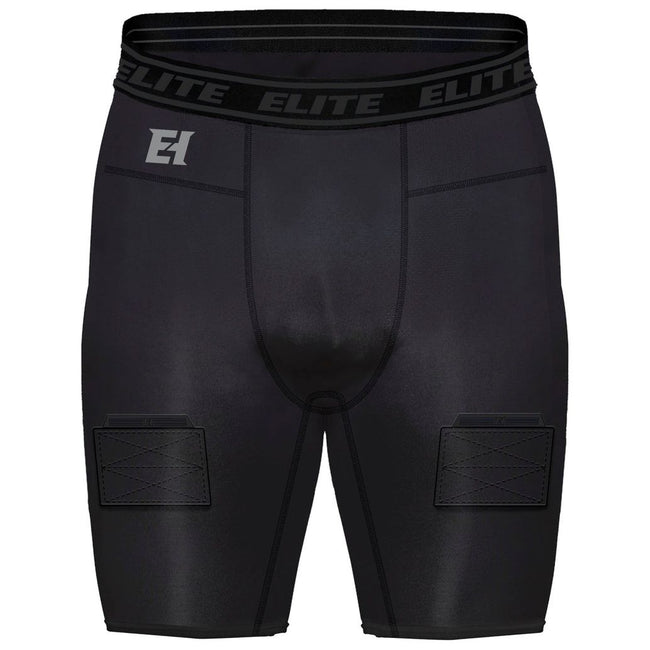 Elite Hockey Compression Jock Short SR - Short ajusté avec coquille - adulte