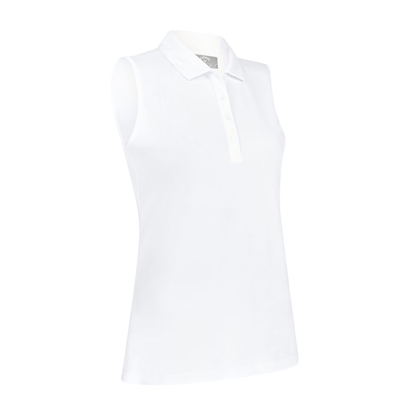 Callaway Women's Sleeveless Tournament Polo Shirt Elegant Golf Tank Top