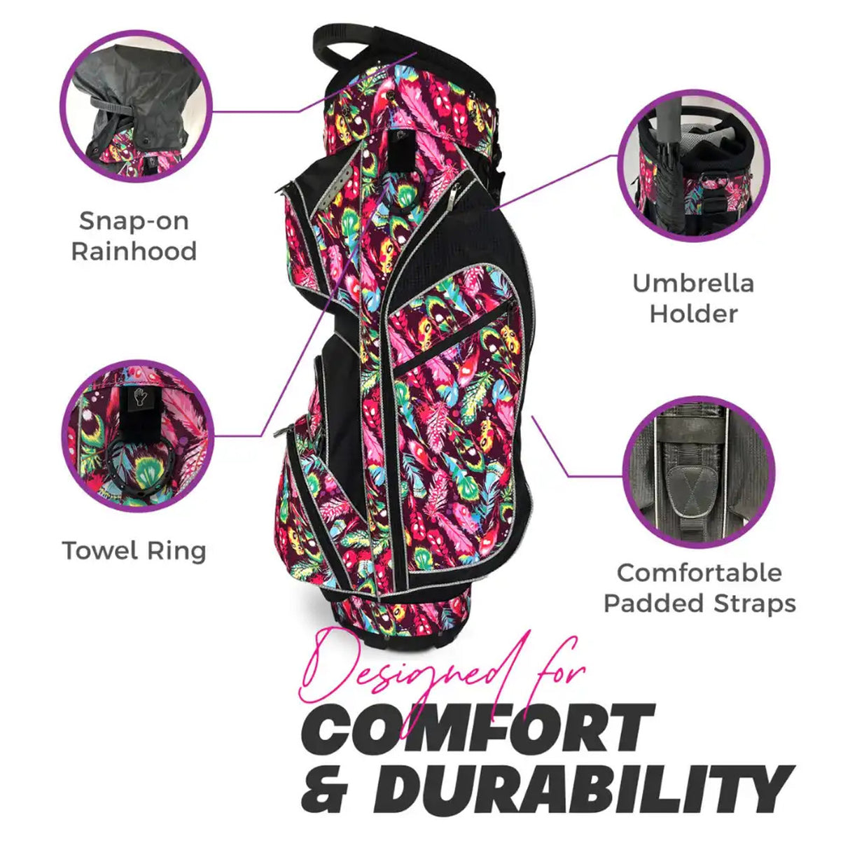 Taboo Fashions Durable and Organized Golf Trolley Bag for Clubs