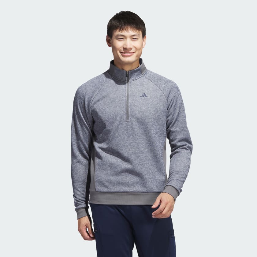 Adidas DWR 1/4 Zip Golf Fleece Sweatshirt Water-Repellent Recycled Ultra Warm