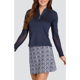 Maevie Long Sleeve Raglan Sweater Elegant Golf Sport Top