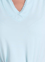 LUCKY IN LOVE SLEEVELESS PLEATED PLACKET POLO