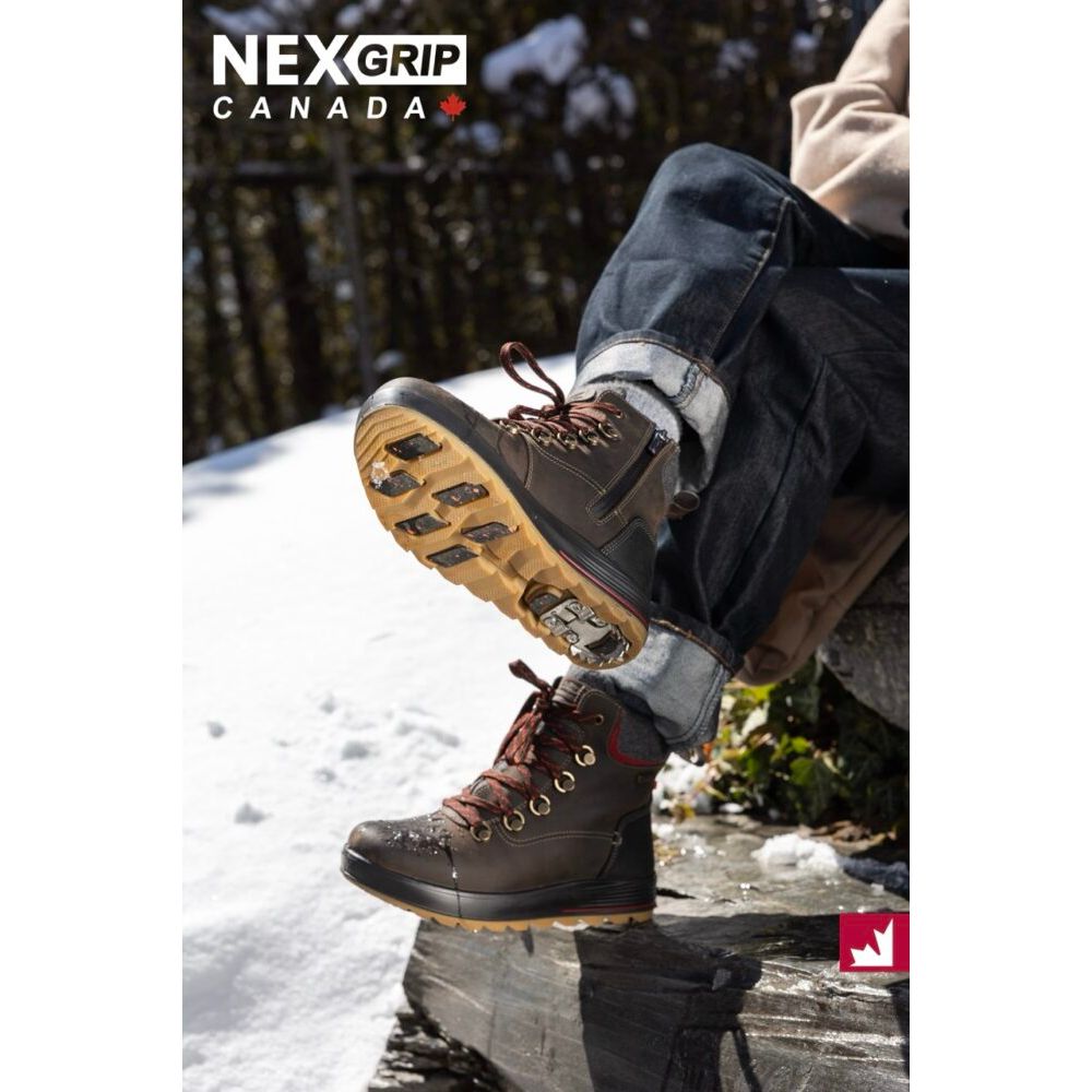 NexGrip Ice Jess Women's Winter Hiking Boot, Size 12, Retractable Crampons, 200g Thinsulate Waterproof Membrane