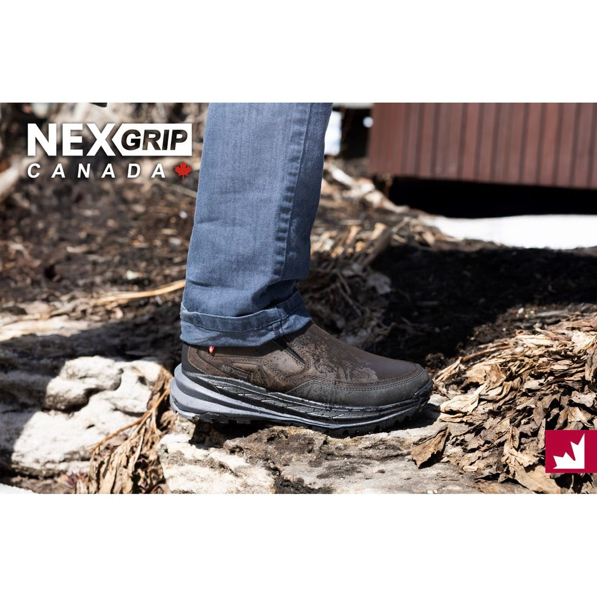 NexGrip Ice Walker Men's Insulated Walking Shoes 200g Retractable Crampons Waterproof