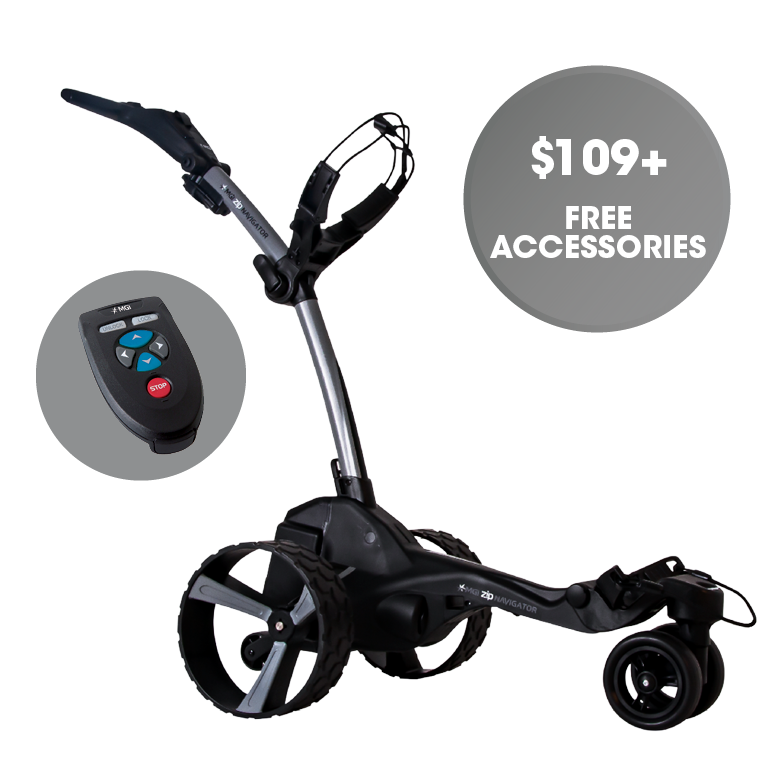 MGI ZIP NAVIGATOR BLACK/GREY ELECTRIC TROLLEY AND ACCESSORIES 