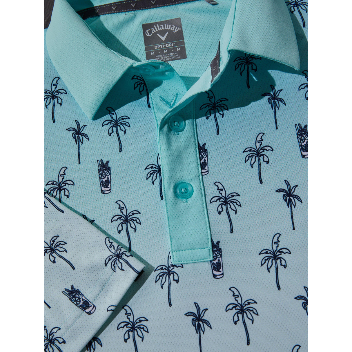 Callaway Polo Mojito Ombre Print Swing Tech Lightweight Comfort Elite