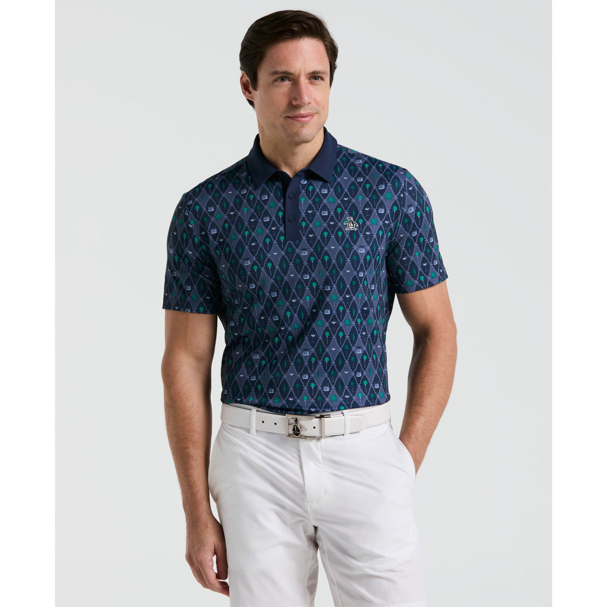Original Penguin Polo Golf Imprimé Lattice Partout Cocktail Earl