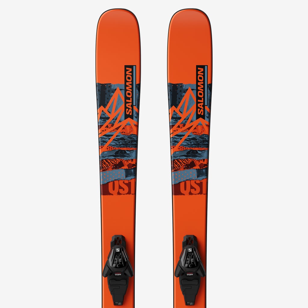 SKI SALOMON TWIN TIPS QST SPARK MEDIUM JR AND L6 BINDINGS