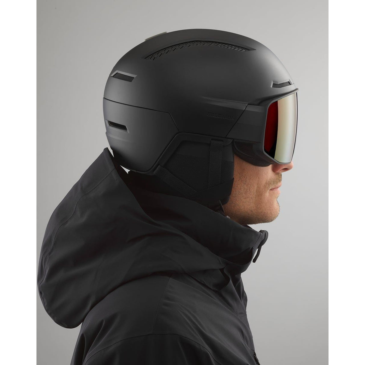 SALOMON DRIVER PRIME SIGMA PLUS MIPS BLACK GOLD MAGNETIC HELMET