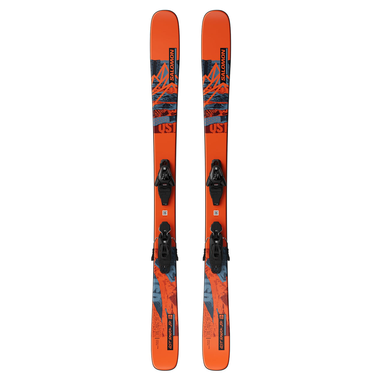 SKI SALOMON TWIN TIPS QST SPARK MEDIUM JR AND L6 BINDINGS