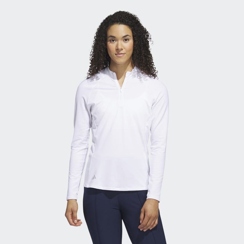 Adidas Women's Golf Zip-Up Jersey Premium Comfort Stretch