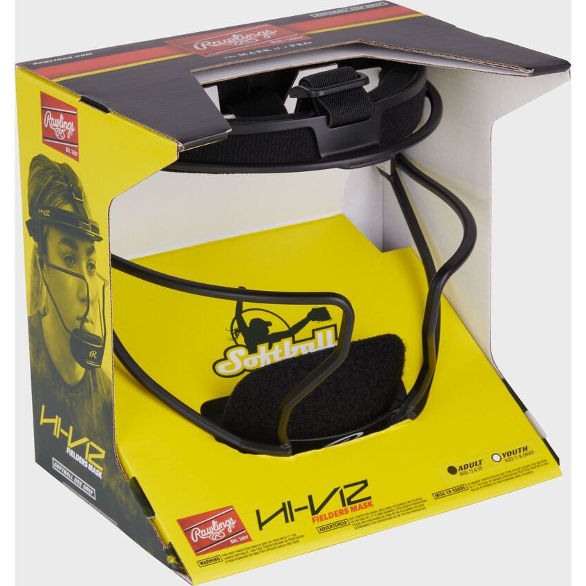 Rawlings Masque De Champ Softball Hi Viz Ultra Adulte Haute Visibilité