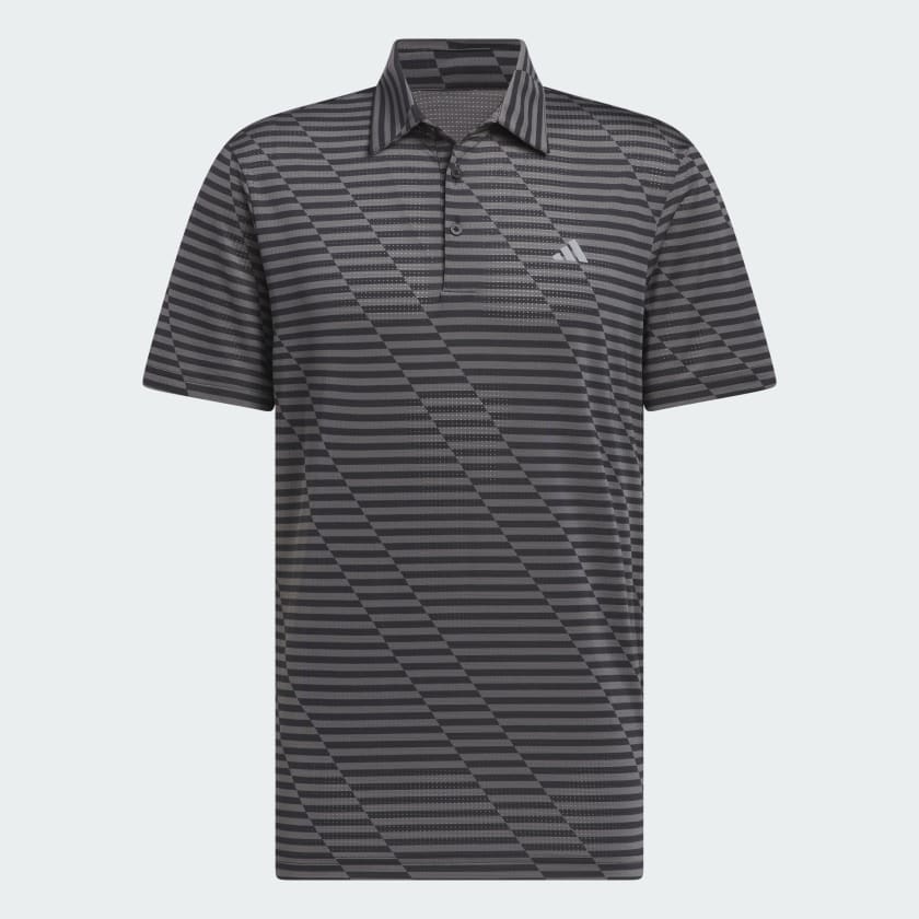 Adidas Breathable Mesh Print Polo Shirt for Performance Running