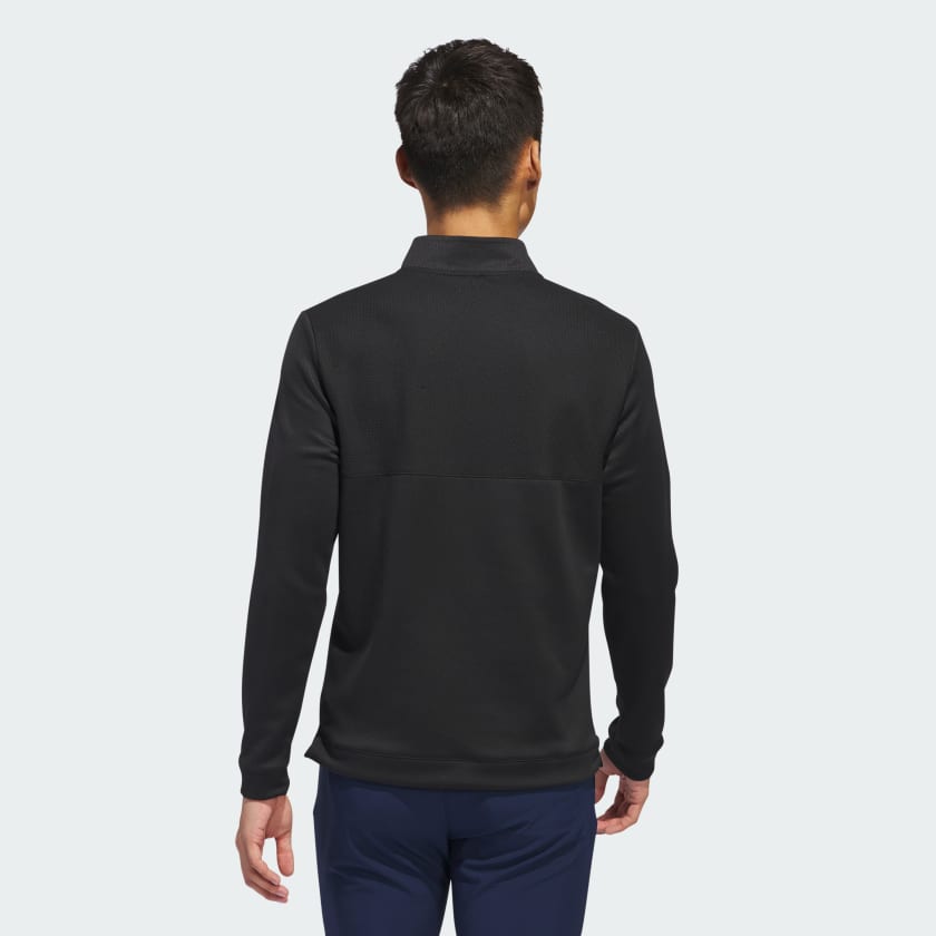 ADIDAS TEXTURED Q-ZIP SWEATER
