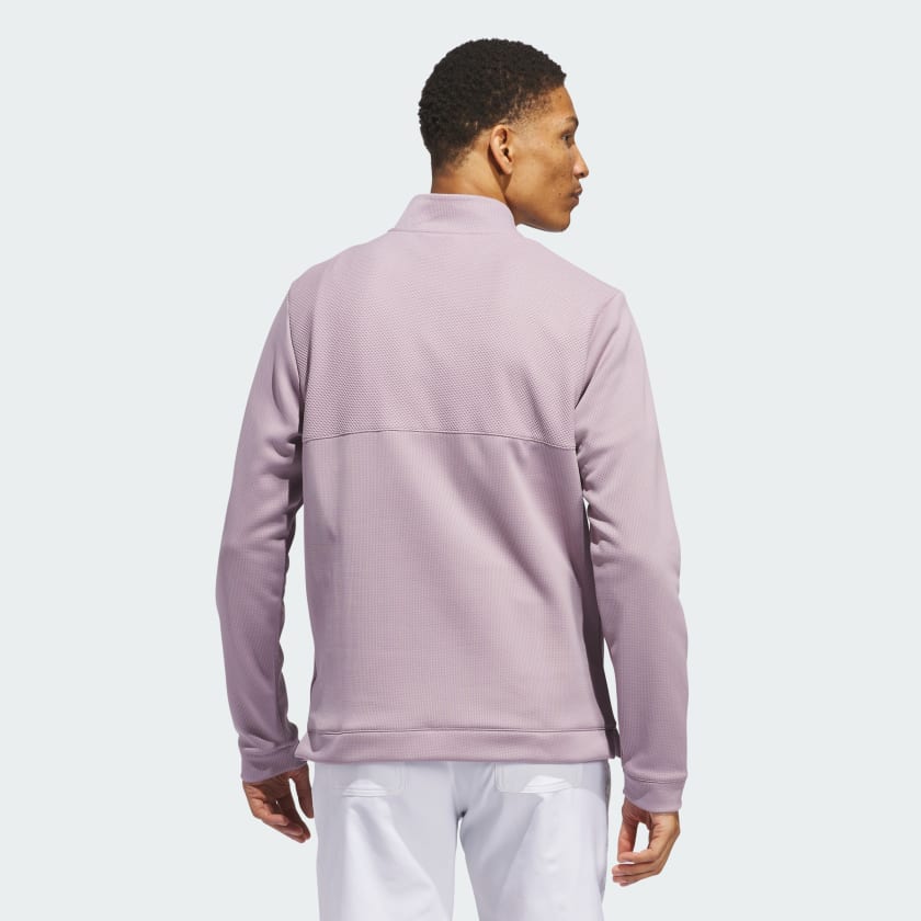 ADIDAS TEXTURED Q-ZIP SWEATER