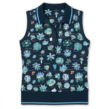 PENGUIN Textbook Floral Sleeveless Golf Polo WOMEN