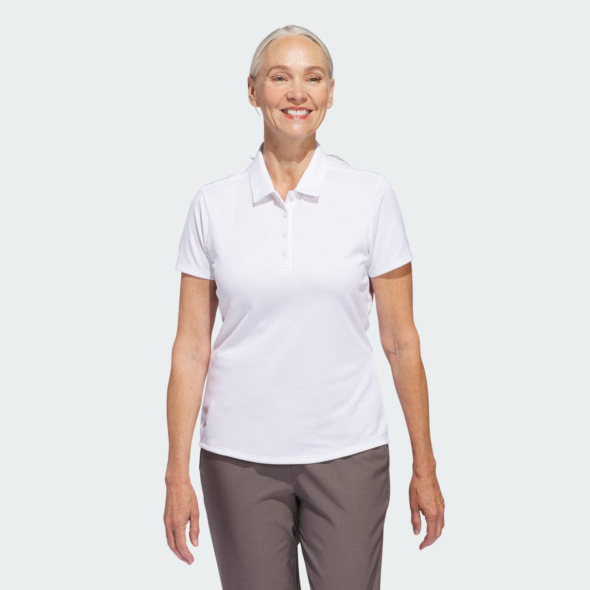 ADIDAS PERFORMANCE WOMEN'S SOLID SHORT SLEEVE POLO SHIRT