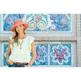 Wallaroo Victoria Lightweight and Refreshing Rainbow Straw Hat