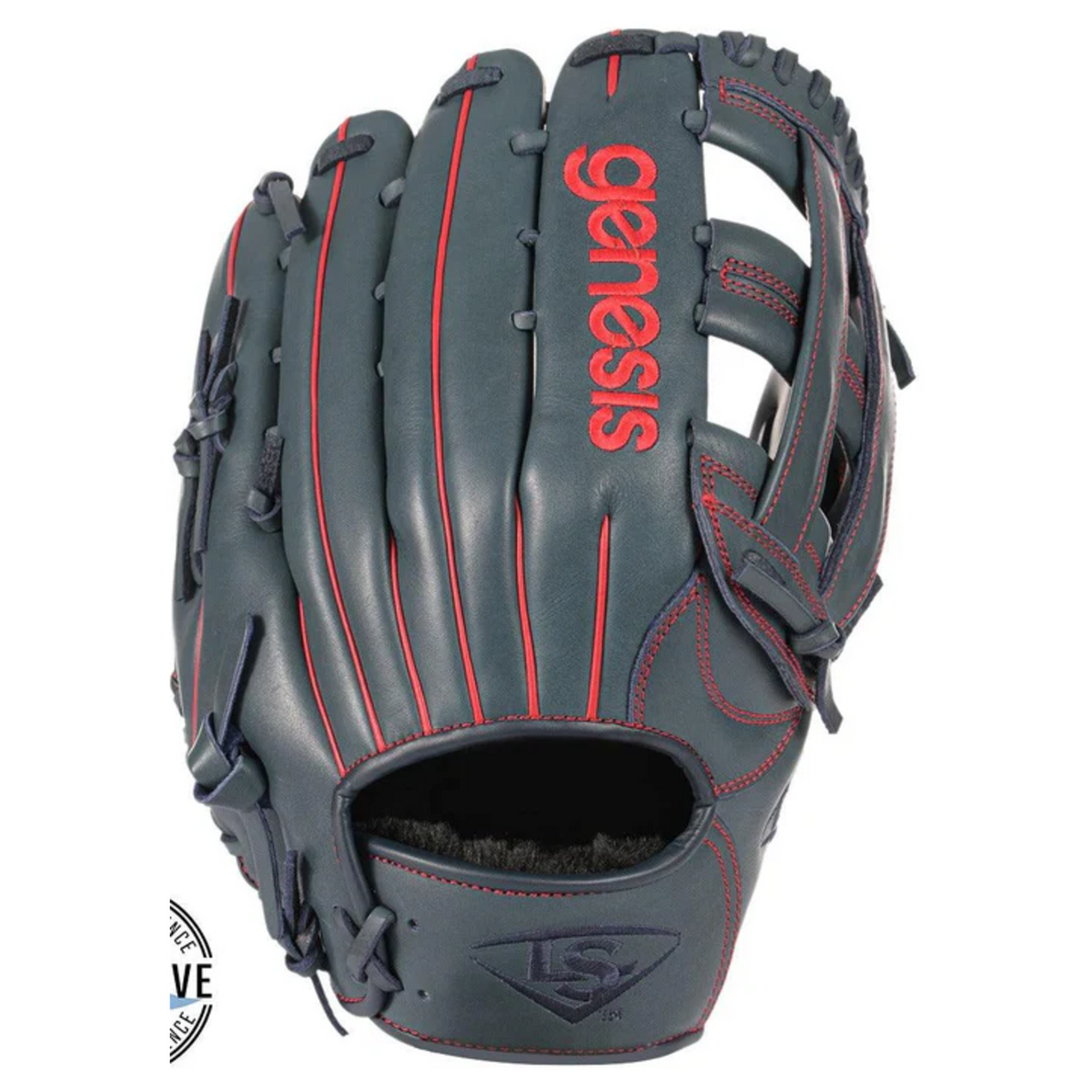 LOUISVILLE GENESIS FG SLOWPITCH GLOVE BLACK/RED (LEFT HAND THROW)