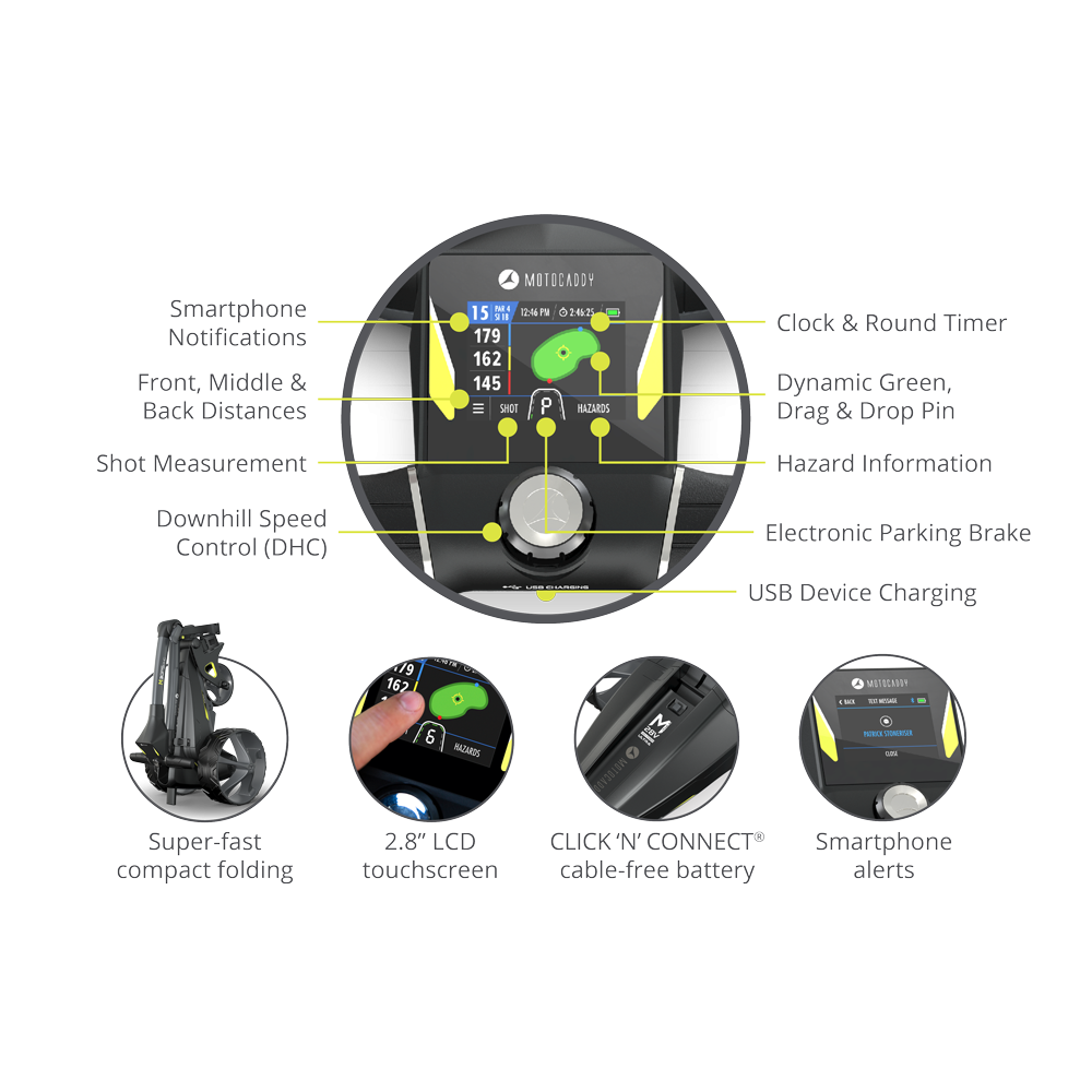 Motocaddy M3 Electric Golf Trolley with GPS DHC Ultra