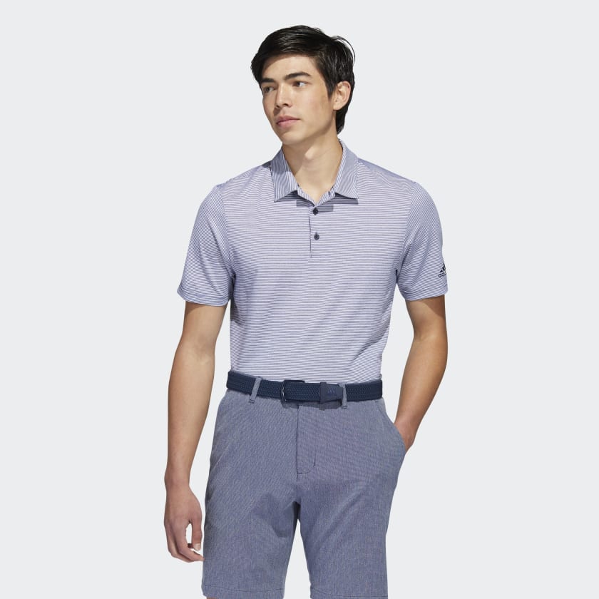 Adidas Polo Ottoman Pencil Stripe Performance