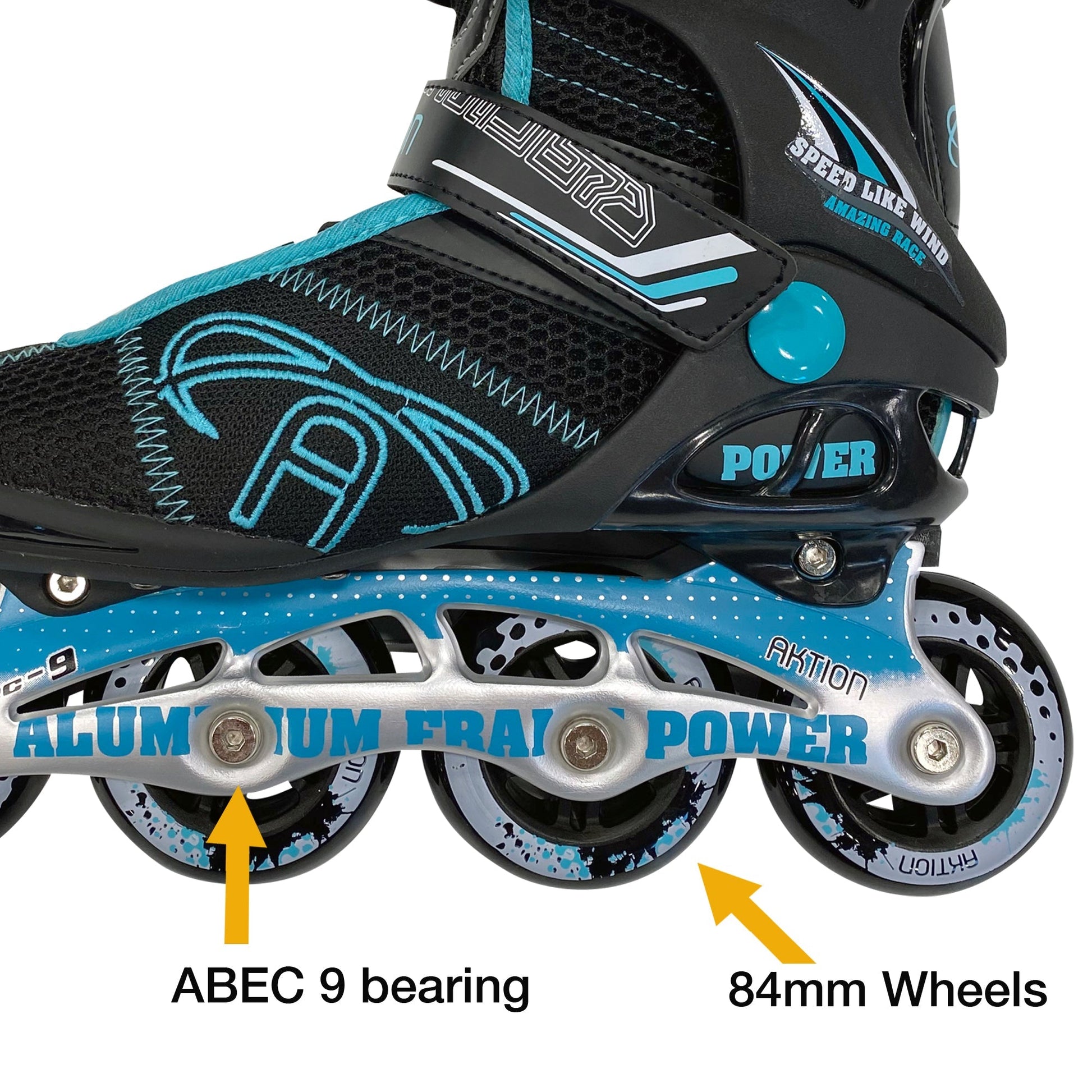 Patins à roues alignées/à glace Ultra Wheels Switchers avec protecteurs,  bleu, jeunes