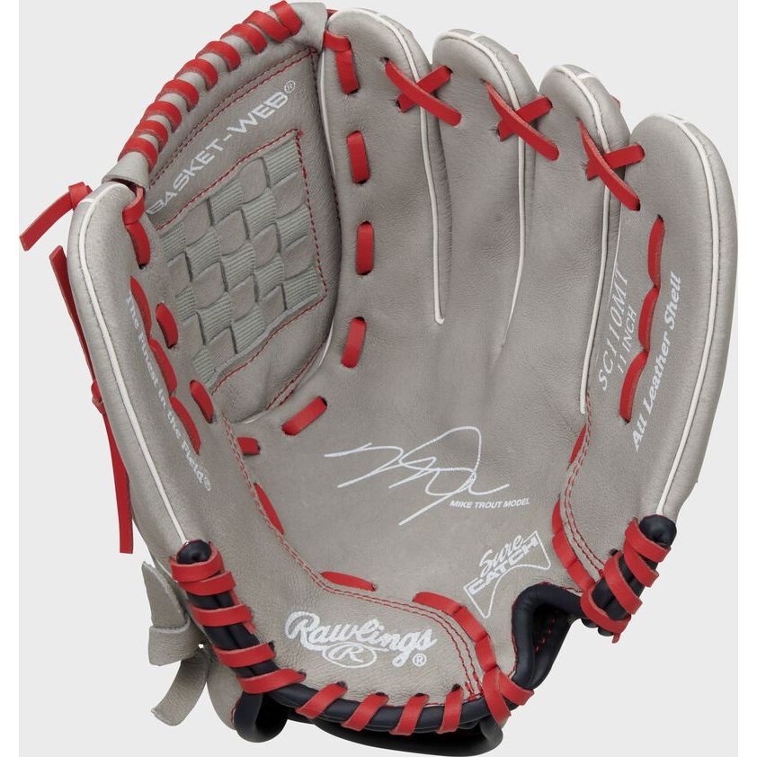 RAWLINGS "SURE CATCH" YOUTH SERIES BASEBALL GLOVE YOUTH M. TROUT SIGNATURE 11" LHT