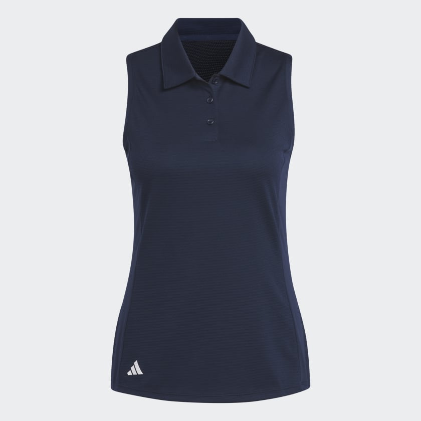 Adidas Polo Textured Sleeveless Recycled For Performance Training